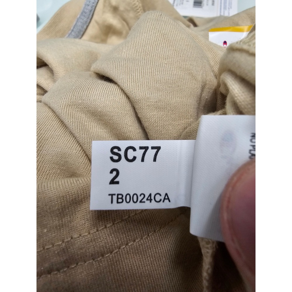 Champion Mens Iconic Small C Tee Tan Cotton Blend Casual Size Small - Picture 6 of 7